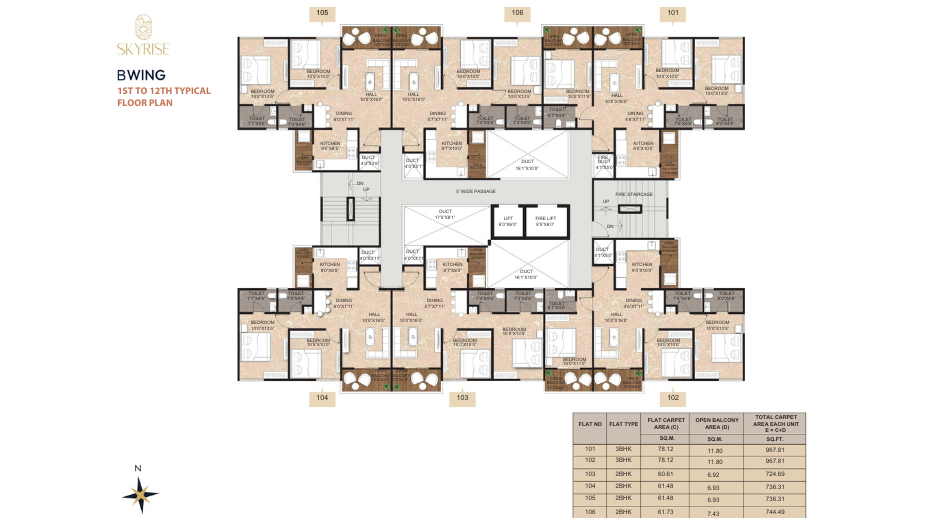 Skyrise-Typical-Floor-plan